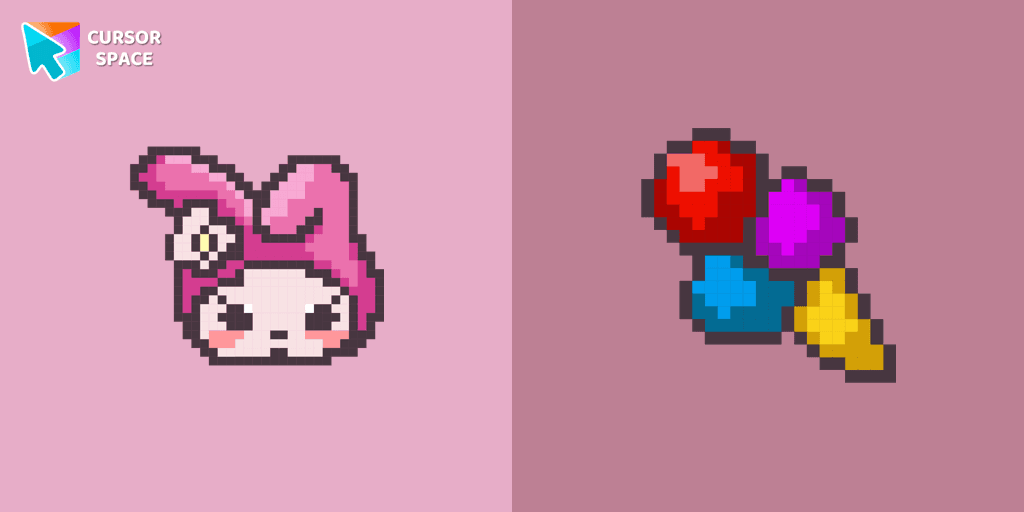 My Melody Pixel cursor pack